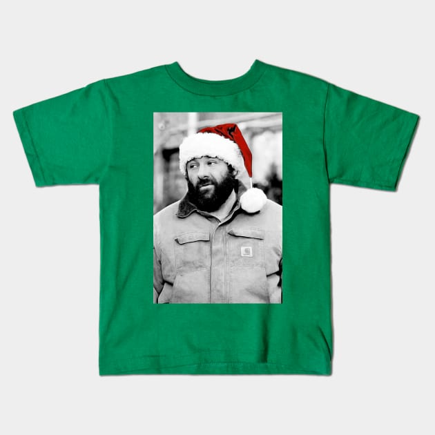 James Gandolfini Santa Kids T-Shirt by Ladybird Etch Co.